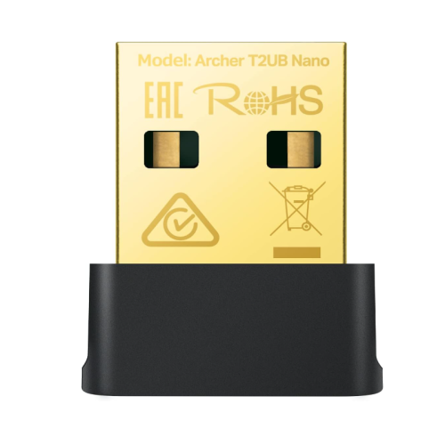 TP-Link Nano 2-in-1 USB WiFi Bluetooth Adapter AC600(Archer T2UB Nano)- 2.4G/5G Dual Band Wireless Network Adapter for Desktop PC, Bluetooth 4.2, WPA3, Supports Windows 11,10, 8.1,8, 7 (Open Sealed)